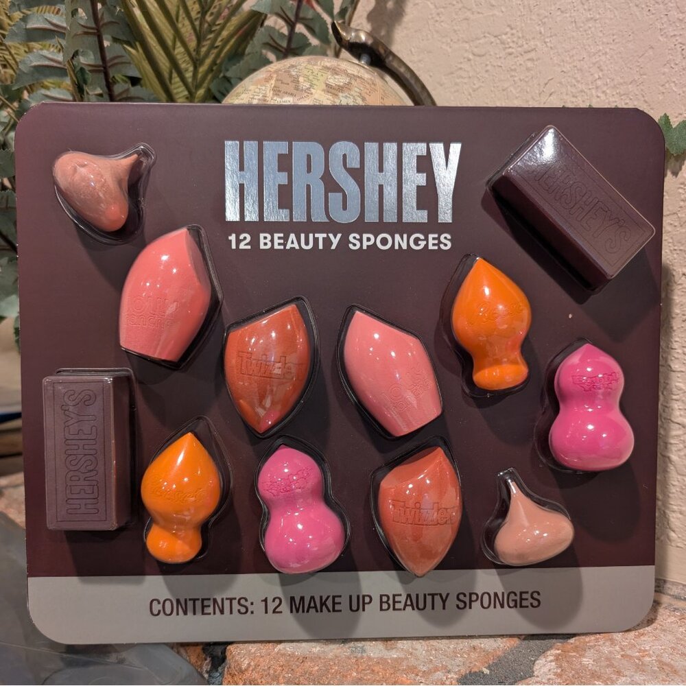 Hershey’s Novelty Makeup Sponge Set (12pc) Beauty Blender Bundle, NEW